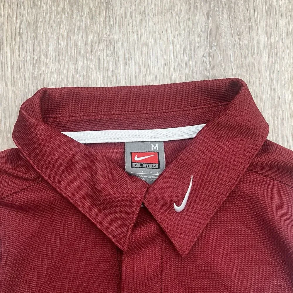 Vintage Y2K Nike Team University of Alabama Crimson Tide Golf Polo Size M Red